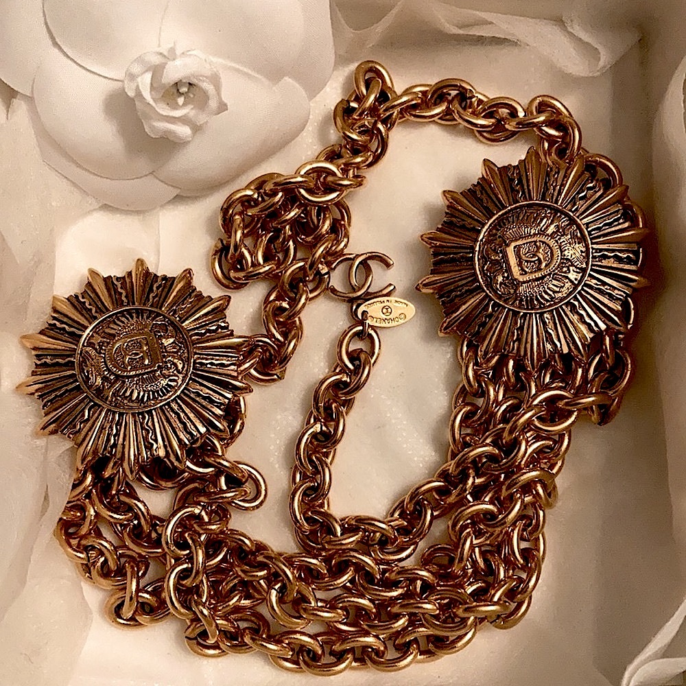 Authentic Chanel 18KT Gold Plated Vintage Belt/ Necklace - Picture 5 of 16